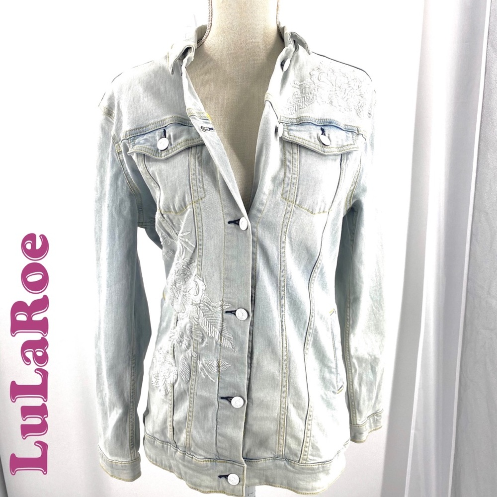 LuLaRoe Button down long sleeve Jean jacket